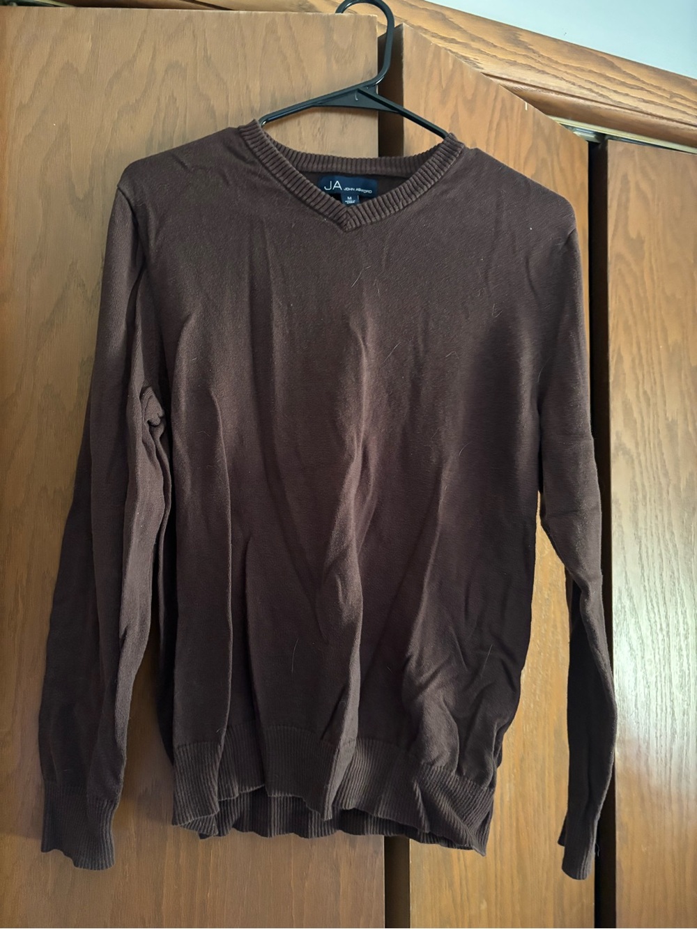 John Ashford Men's V-Neck Sweater in Dark Brown